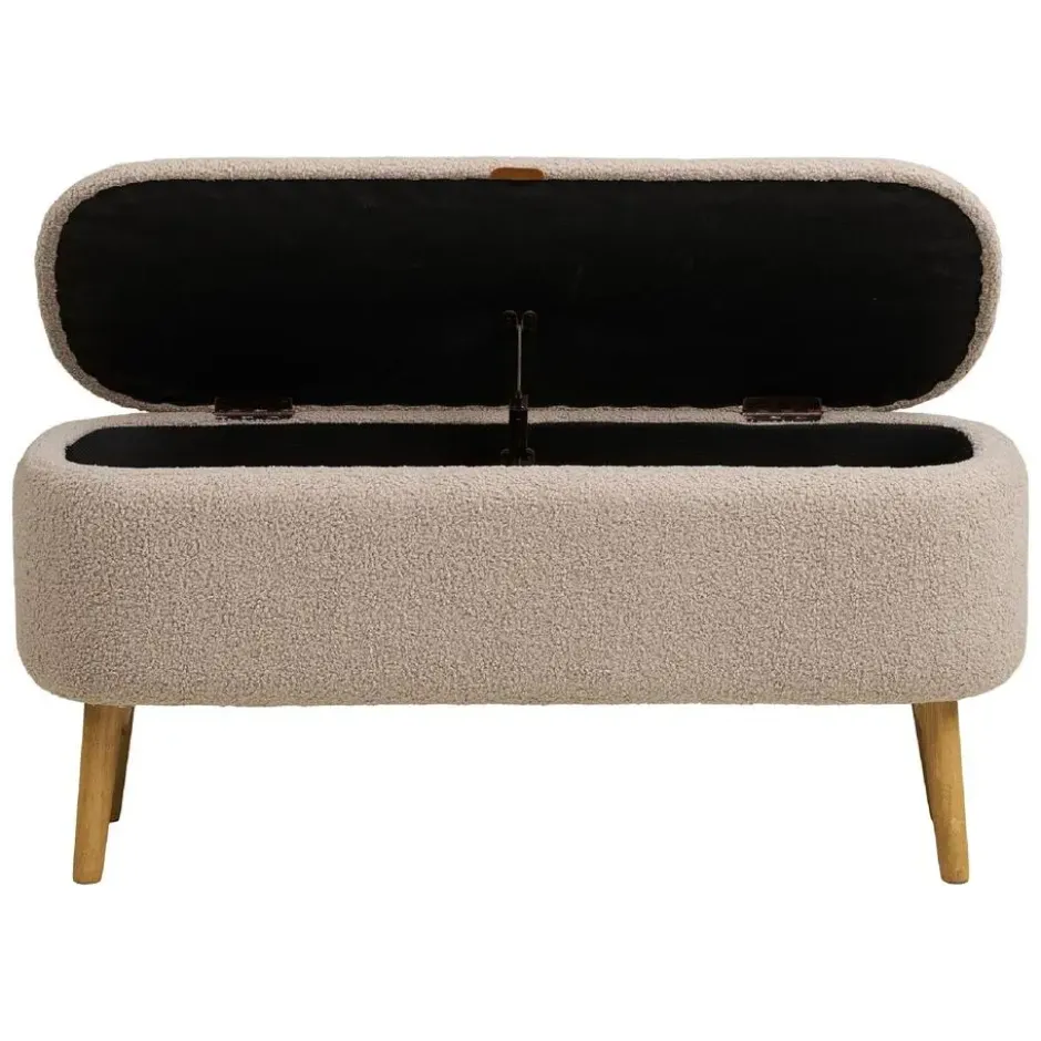 Nest of Nora Halbank met opbergruimte - Bouclé 95x37x45 cm - Beige