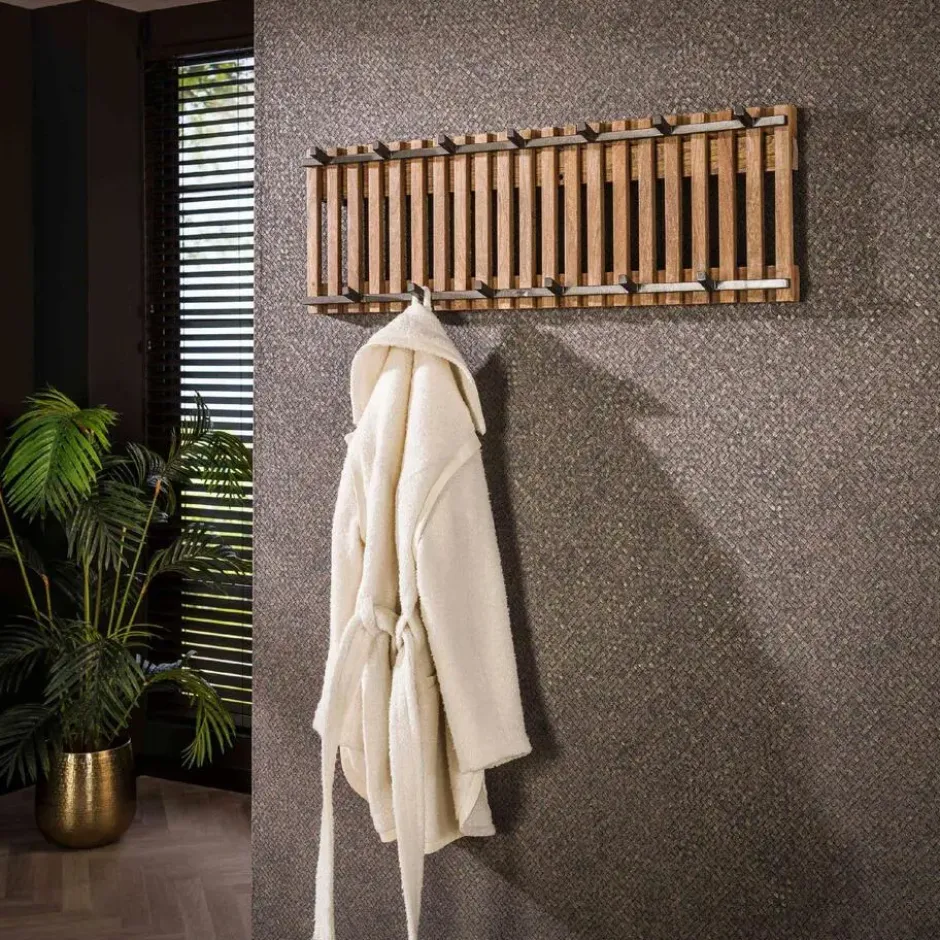 Nest of Nora Kapstok wandmodel Milan - 13 Haken - Mangohout