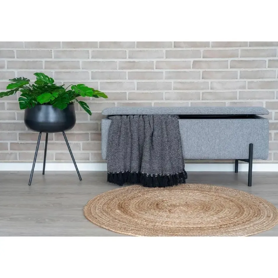 Nest of Nora Opbergbank Yorra - 95x36.5x43 cm - Lichtgrijs
