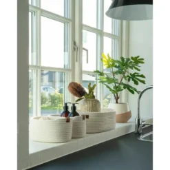 Nest of Nora Opbergmanden set van 3 - Katoen - Wit