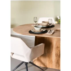 Nest of Nora Ovale eettafel Nala - mangohout 180 cm - Lichtbruin