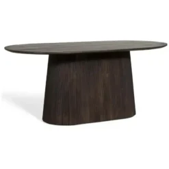 Nest of Nora Ovale mangohouten eettafel Nala - 200 cm - Donkerbruin