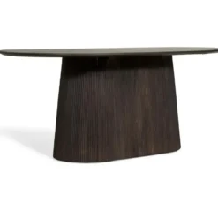 Nest of Nora Ovale mangohouten eettafel Nala - 200 cm - Donkerbruin