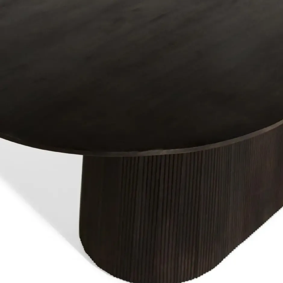 Nest of Nora Ovale mangohouten eettafel Nala - 230cm - Donkerbruin