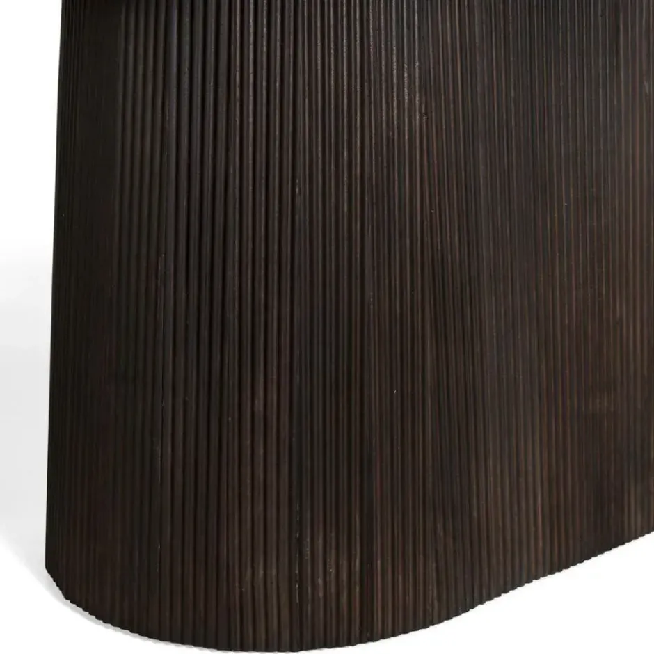 Nest of Nora Ovale mangohouten eettafel Nala - 230cm - Donkerbruin