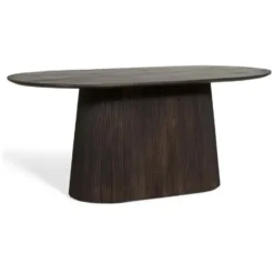Nest of Nora Ovale mangohouten eettafel Nala - 230cm - Donkerbruin