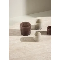 Nest of Nora Ovale salontafel Anli - Travertinlook - MDF - Beige