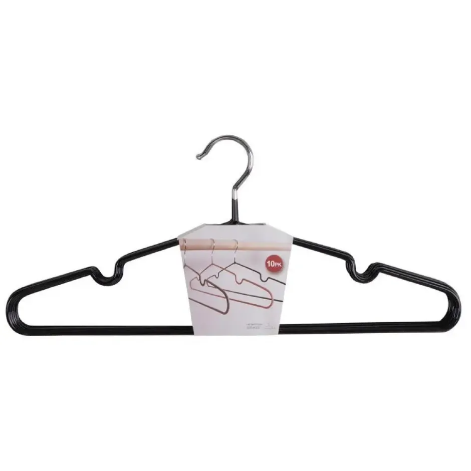Nest of Nora 10 pack Kledinghangers - Metaal - Zwart