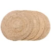 Nest of Nora 4 pack Placemats rond jute gevlochten ø38 cm - Natural