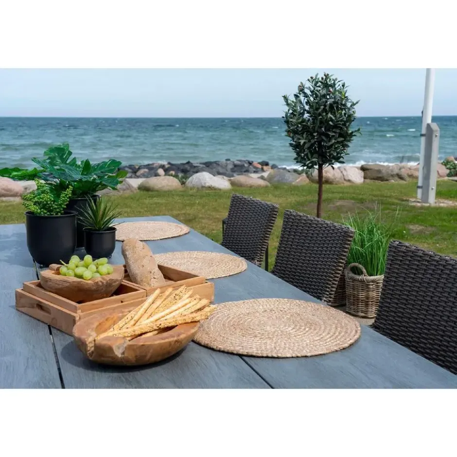 Nest of Nora 4 pack Placemats rond jute gevlochten ø38 cm - Natural