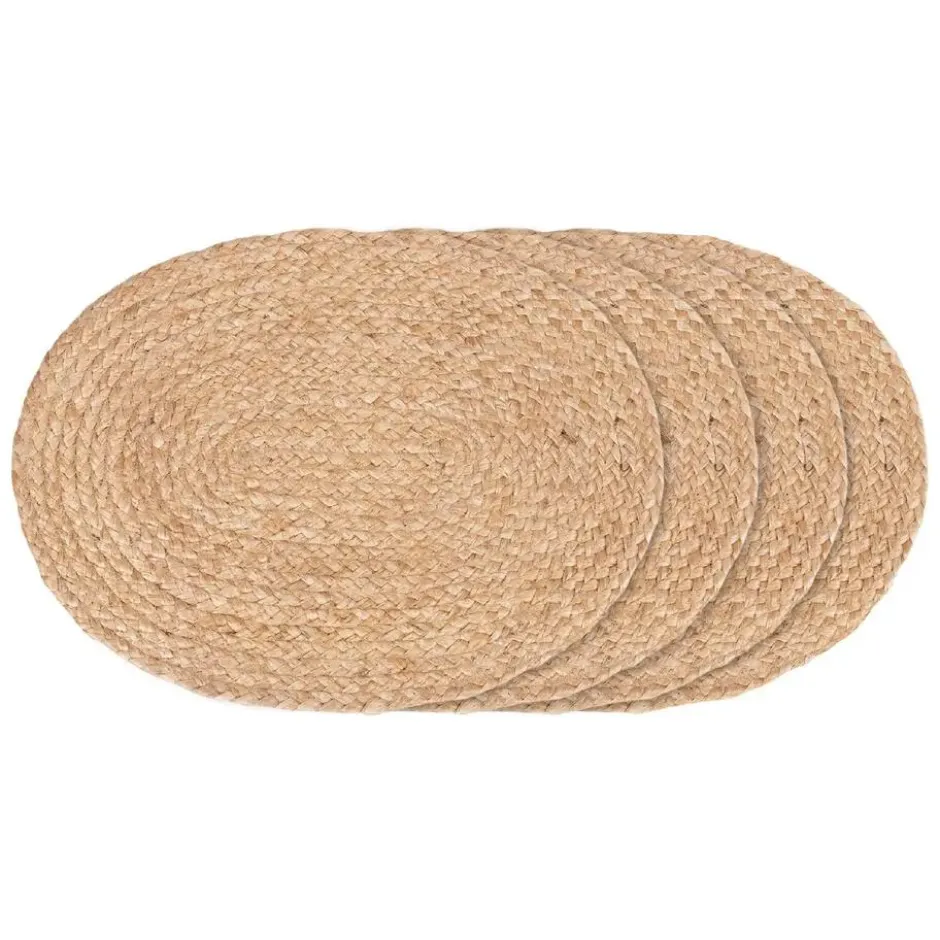 Nest of Nora Placemats 4-pack Ovaal Jute 35x45 cm - Natural