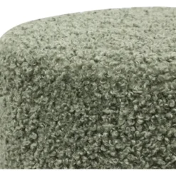 Nest of Nora Poef teddy - Rond ø34x36 cm - Groen