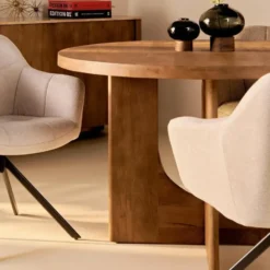 Nest of Nora Ronde eettafel Jona - mangohout Ø120 cm - Bruin