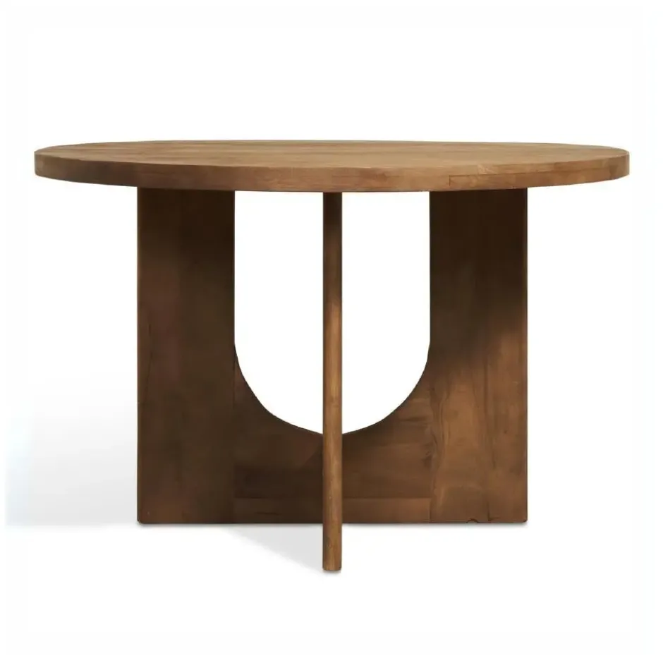 Nest of Nora Ronde eettafel Jona - mangohout Ø150 cm - Bruin