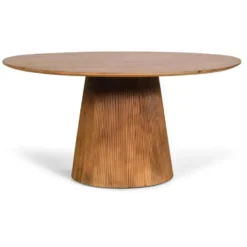 Nest of Nora Ronde eettafel Nala - mangohout Ø150 cm - Lichtbruin