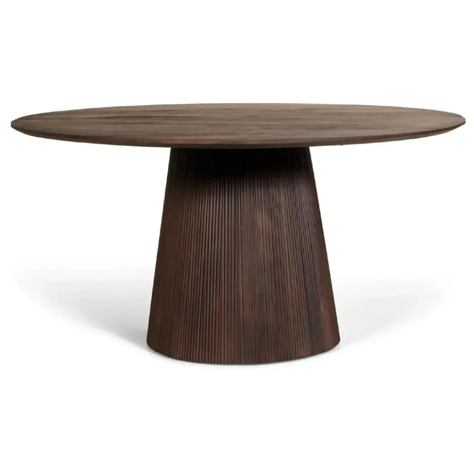 Nest of Nora Ronde mangohouten eettafel Nala - 120 cm - Donkerbruin