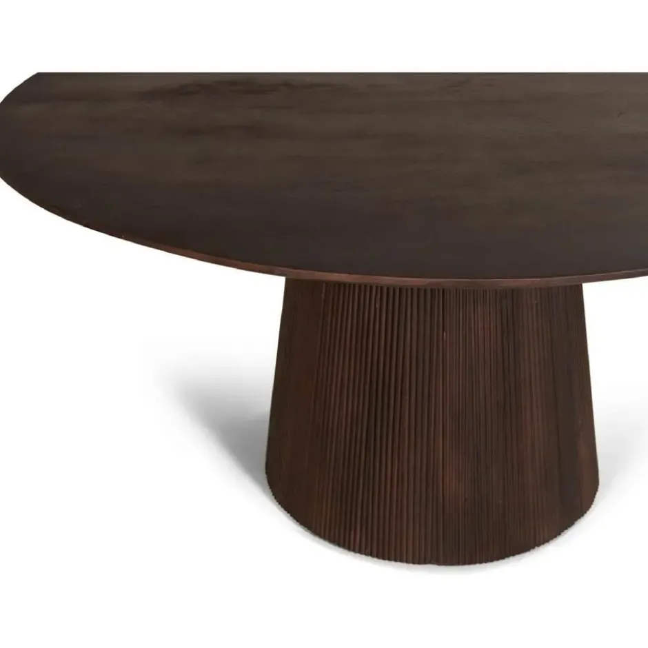 Nest of Nora Ronde mangohouten eettafel Nala - 120 cm - Donkerbruin