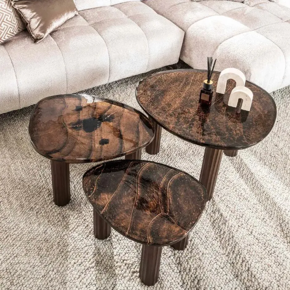 Nest of Nora Salontafel Olav L - Kleine bijzettafel - Antiek koper