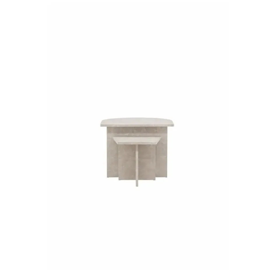 Nest of Nora Salontafel set van 2 - Marmerlook - Beige