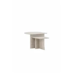 Nest of Nora Salontafel set van 2 - Marmerlook - Beige