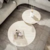 Nest of Nora Salontafel Sorell - Rond set van 2 - Keramiek travertin