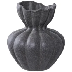 Nest of Nora Vaas keramiek rond Ø17.2x19.4 cm - Zwart