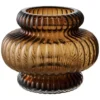 Nest of Nora Vaas ø20x16 cm - Mondgeblazen glas - Smoked brown