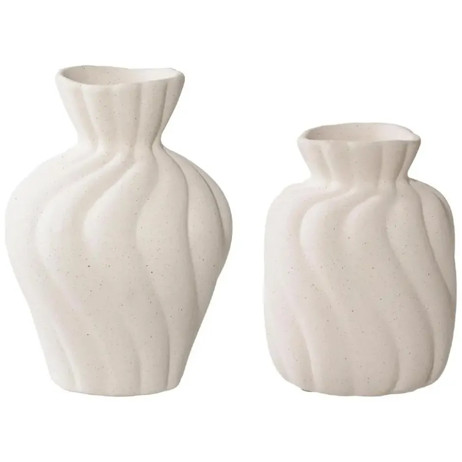 Nest of Nora Vazen set van 2 - Keramiek - Wit