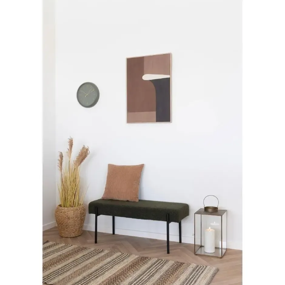 Nest of Nora Wandklok geruisloos 30 cm - Rond - Groen