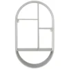 Nest of Nora Wandplank ovaal staal 35x15x60 cm - Grijs