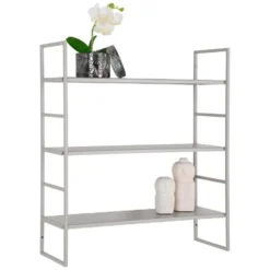 Nest of Nora Wandrek met 3 planken 48x17x55 cm - Staal - Grijs