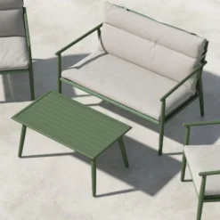 Nest outdoor Margret Tuin Loungeset Groen - Met Zitkussens
