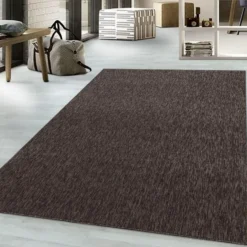 Nizza Effen Vloerkleed Laagpolig Uni Bruin - 160x230 CM