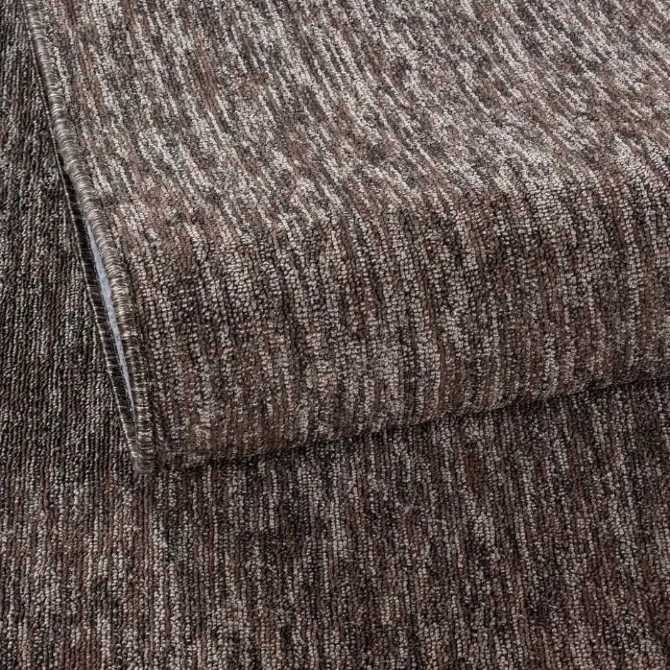 Nizza Effen Vloerkleed Laagpolig Uni Bruin - 160x230 CM