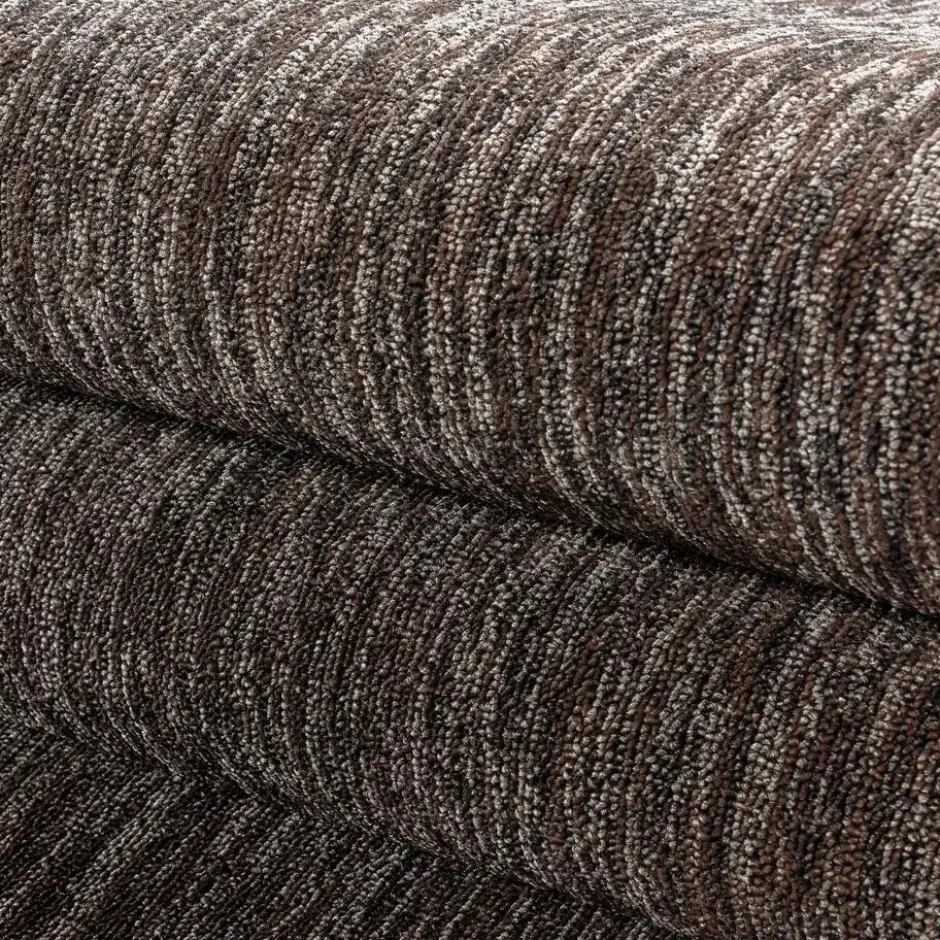 Nizza Effen Vloerkleed Laagpolig Uni Bruin - 160x230 CM