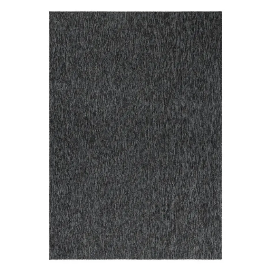 Nizza Effen Vloerkleed Laagpolig Uni Antraciet - 160x230 CM