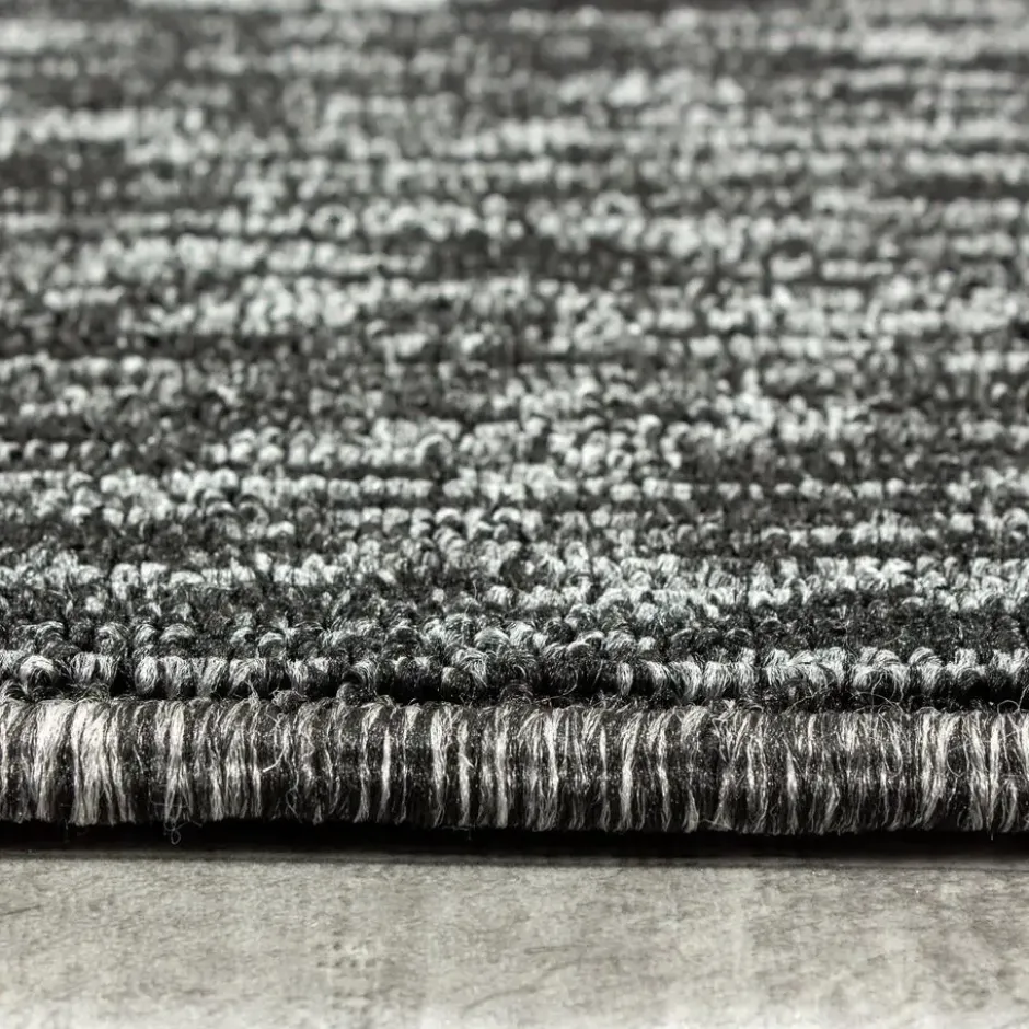 Nizza Effen Vloerkleed Laagpolig Uni Antraciet - 160x230 CM