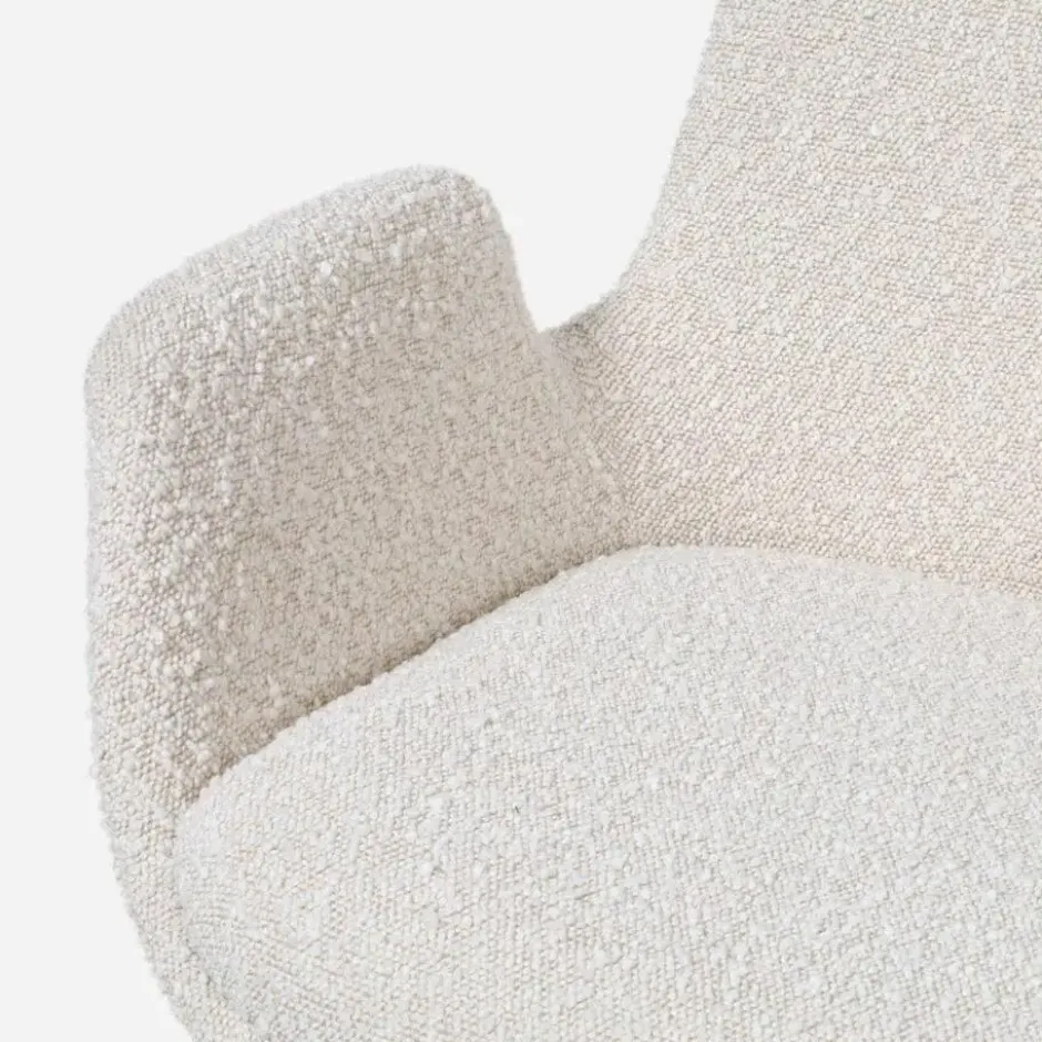Nolon Nino-Eef barkruk bouclé beige - beige onderstel - 65 cm