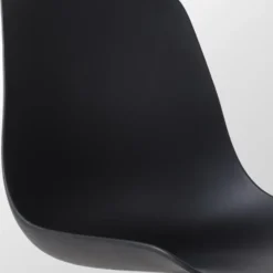 Nolon Noa-Pip Eetkamerstoel Zwart - Kunststof - Zwart Onderstel