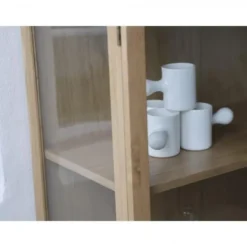 Nordic Home - Alrik eiken vitrinekast - 190 cm - naturel