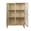 Nordic Home - Alrik eiken vitrinekast - 140 cm - naturel