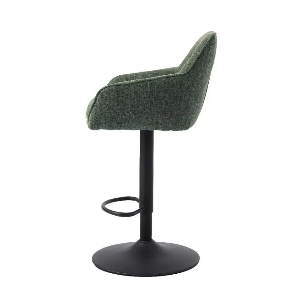 Nordic Home - Ellis verstelbare barstoel stof - groen