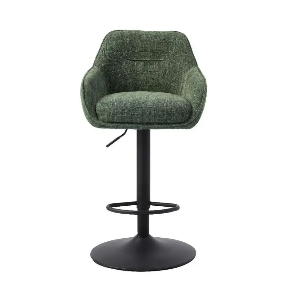 Nordic Home - Ellis verstelbare barstoel stof - groen