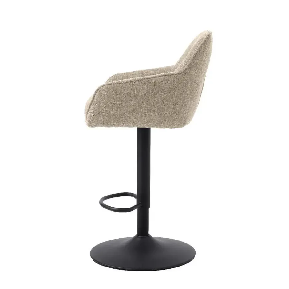 Nordic Home - Ellis verstelbare barstoel stof - beige