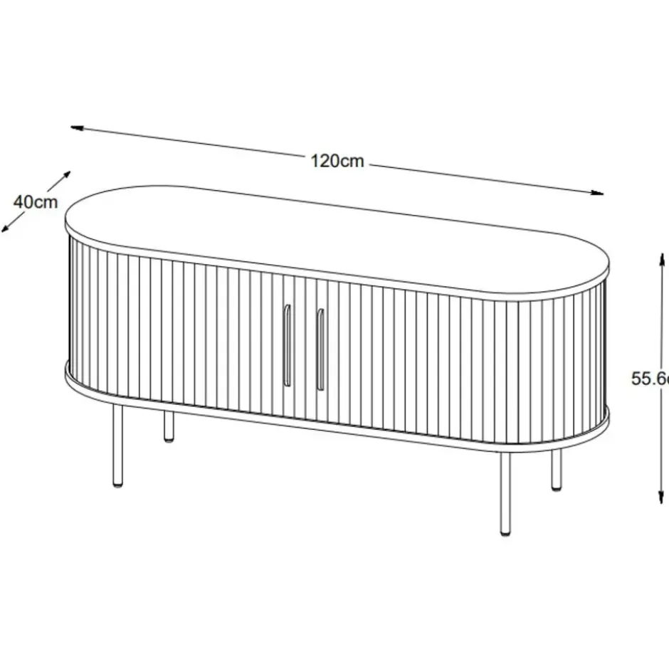 Nordic Home - Kelly tv-meubel 120 cm - zwart