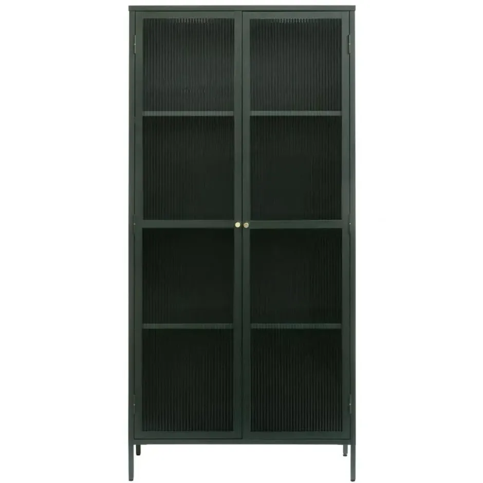 Nordic Home - Olan glazen vitrinekast - 190 cm - groen