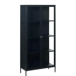 Nordic Home - Ragnar vitrinekast - 190 cm - zwart