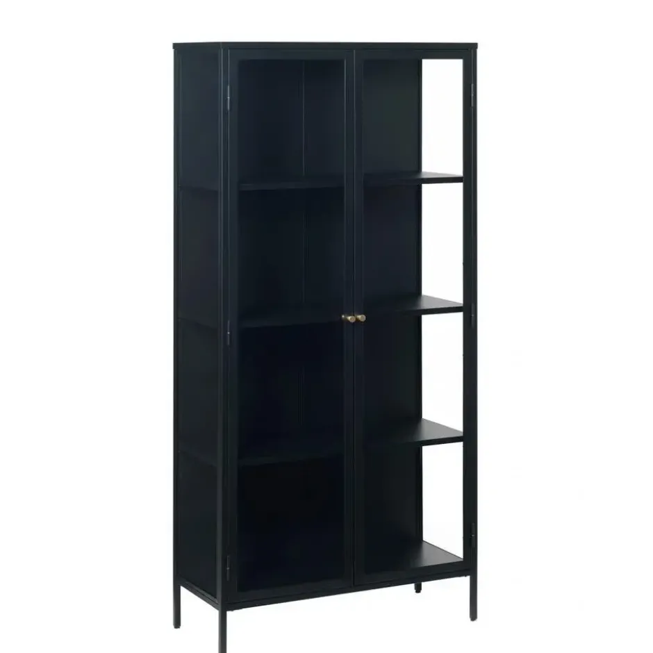 Nordic Home - Ragnar vitrinekast - 190 cm - zwart