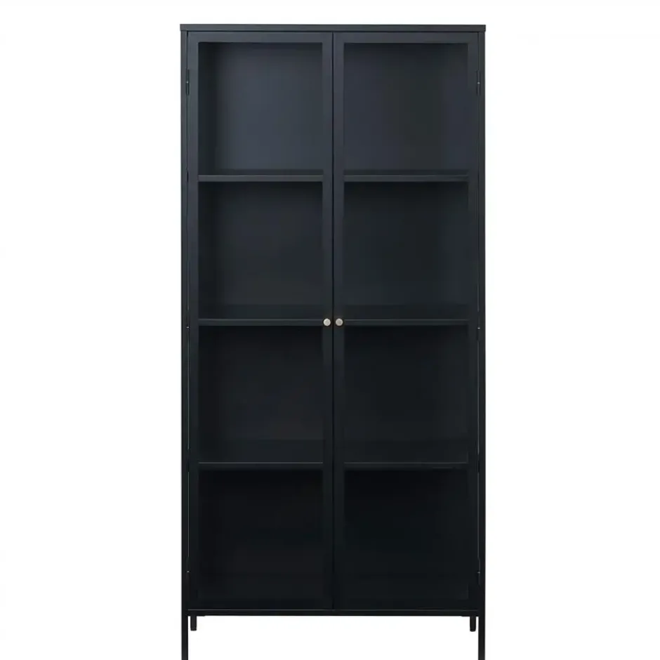Nordic Home - Ragnar vitrinekast - 190 cm - zwart