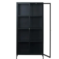 Nordic Home - Ragnar vitrinekast - 190 cm - zwart